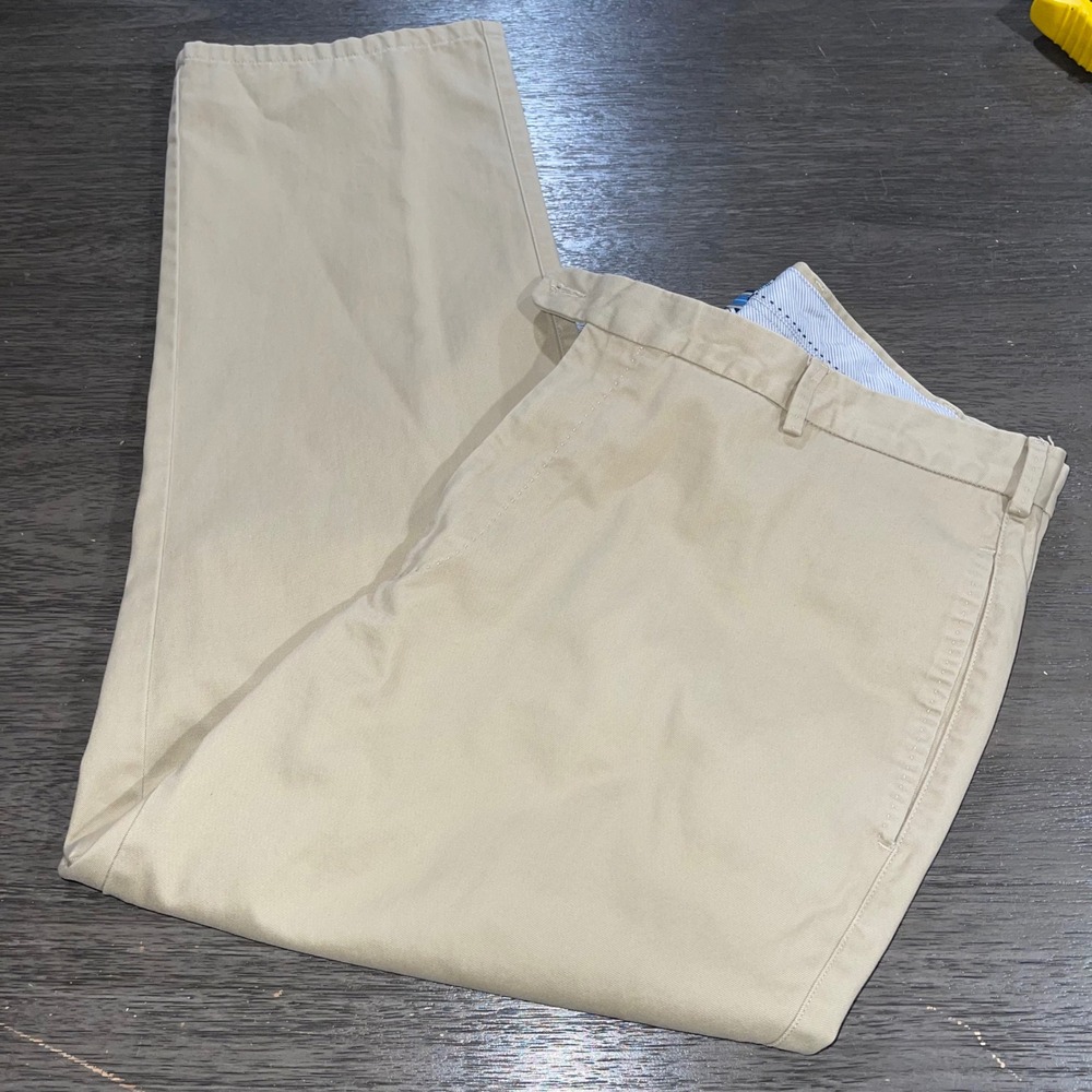 Peter Millar Mens 38 Khaki Tan Pima Cotton Chino Trousers Casual Pants